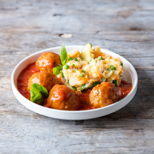 4 Vegan 'Ballekes' in Tomato Sauce (side included)