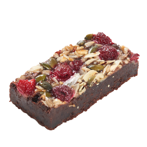 Mandel-Himbeer Brownie