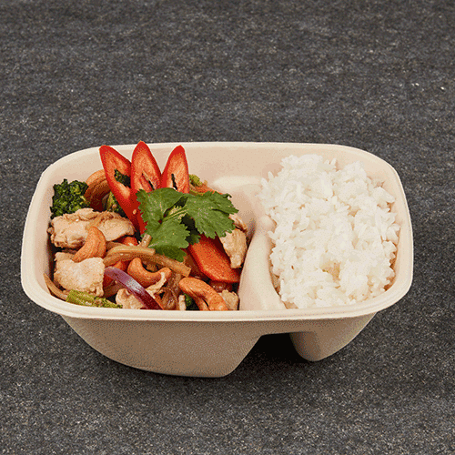 Poulet mit Cashewnüssen und Jasminreis