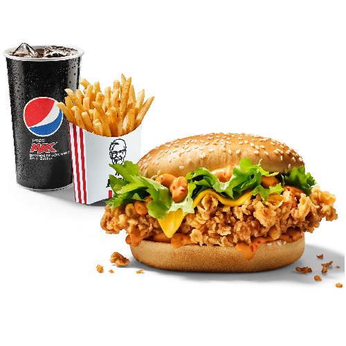 Fire Zinger Burger Menü