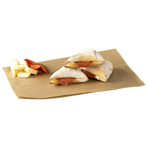 Pizza Bread mit Käse und scharfer Salami
