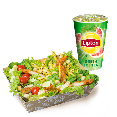 La Caesar : Poulet pané et penne