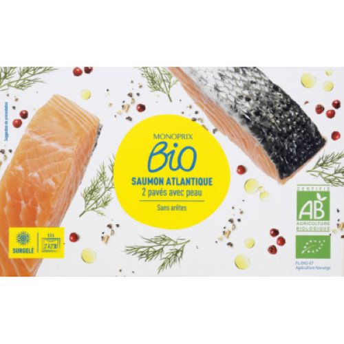 2 Pavés Saumon Monoprix BIO 200g