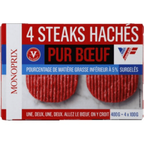 4 Steaks Hachés Monoprix