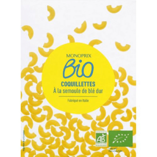 Coquillettes Monoprix Bio 500g