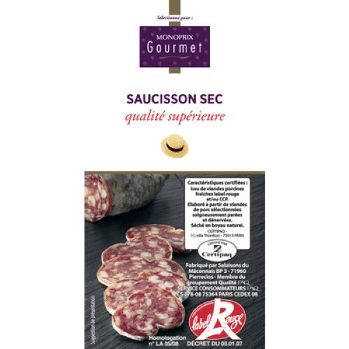Saucisson Sec Monoprix Gourmet 225g