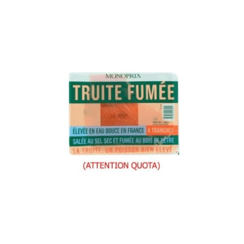 4 tranches Truite fumé Filière Monoprix 40g