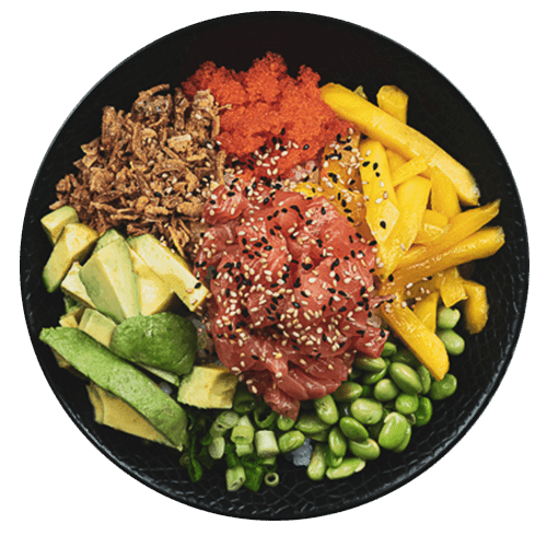 Poke salmon