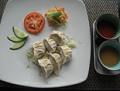 Grilled chinese ravioli