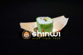 Mint roll cooked tuna and avocado