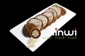 Dragon roll with salmon and scampi