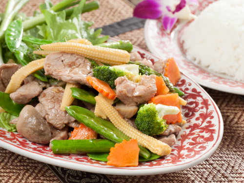 Phad phak ruam mit vegetarian