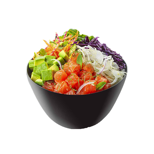 Poke bowl salmon detox