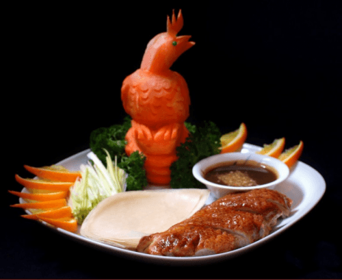 Peking duck with pancakes