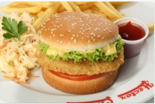 Menu burger de poulet