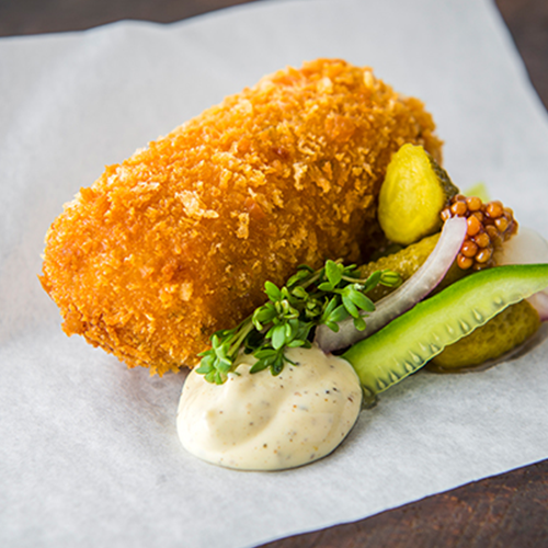 Slow cooked beef croquette