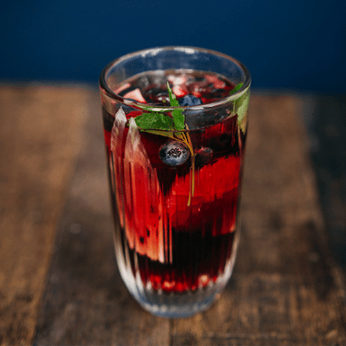 Homemade cold brew iced tea (bleuberry & hibiscus)