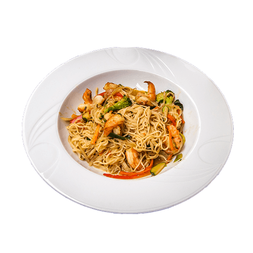 Wok scampi