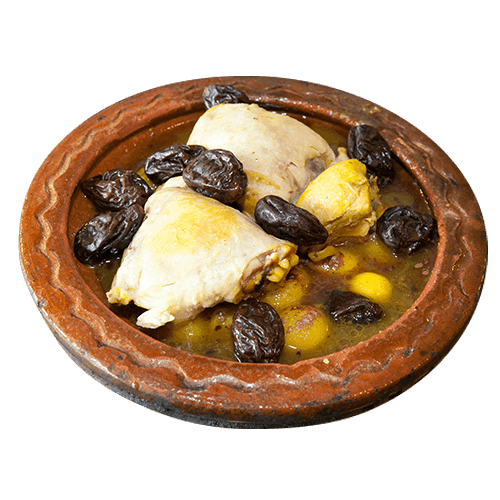 Tajine kip met pruimen