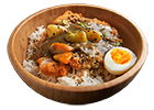 Riz au boeuf sauce piquante