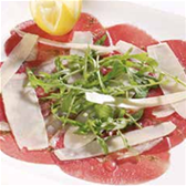 Rundercarpaccio met truffelolie