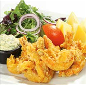 Gefrituurde scampi's