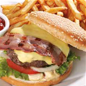 Hamburger spek en kaas