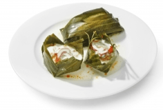Steamed thai-style cod cake