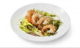 Scampi salad with fresh citronella