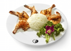 Grilled scampis with fresh citronella