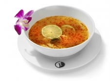 Tom yam kung with scampis