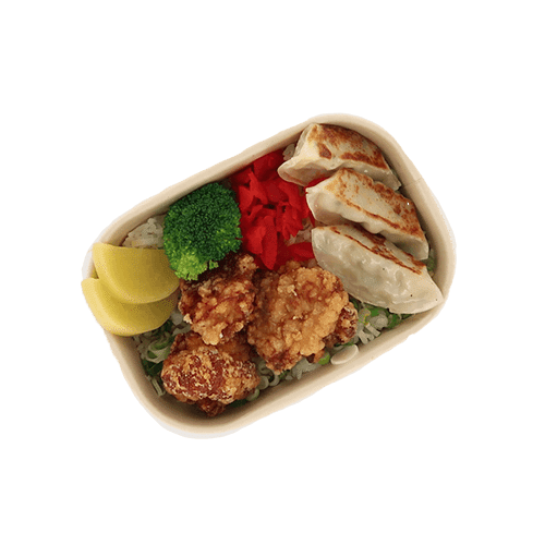 Kara age & gyoza rice box