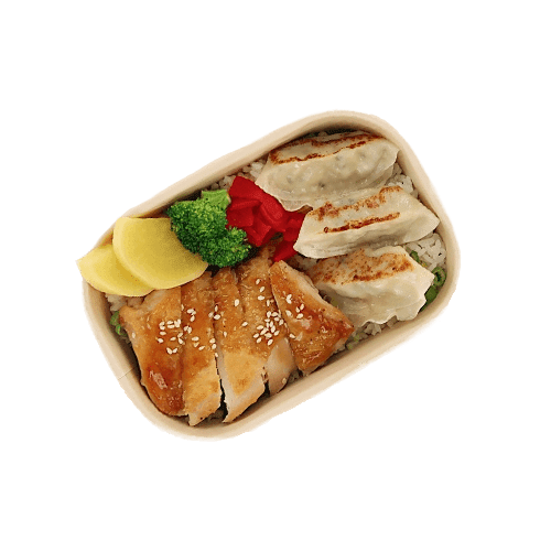 Teri yaki & gyoza rice box