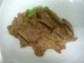 Fine tranche de boeuf croustillant