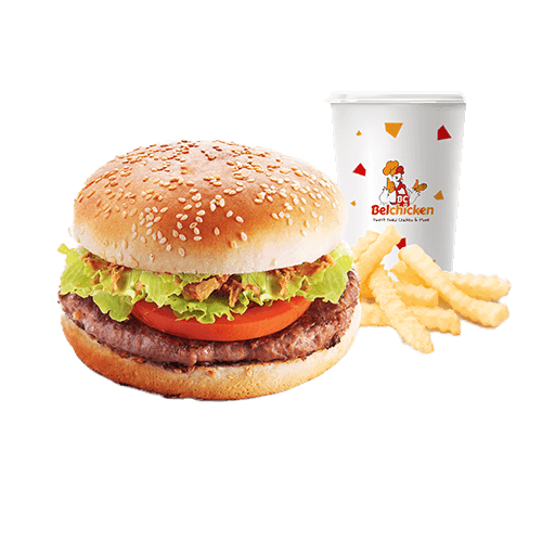 Western 100% beefburger menu