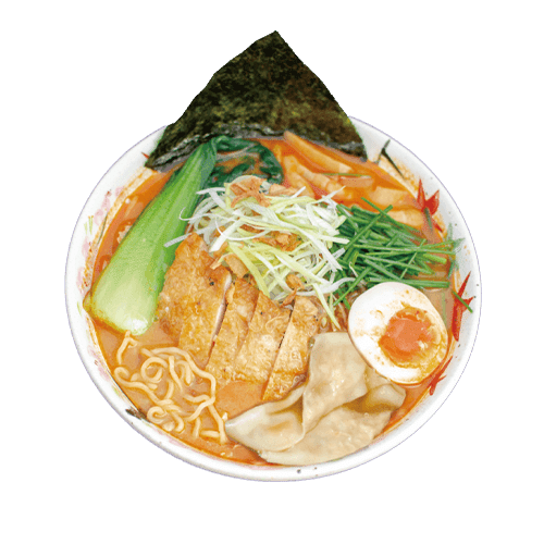 Spicy kara age wantan miso ramen