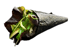 Concombre, avocat, algues, laitue