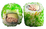 Thon cuit, avocat, oeufs de poisson marinés au wasabi