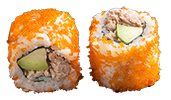 Saumon cuit, avocat, oeufs de poisson