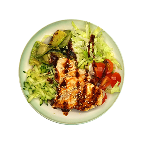 Grilled ginger chicken salad
