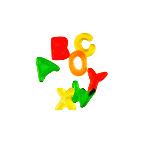 Lettres de l'alphabet 25g