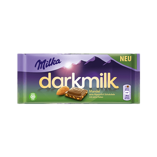 Milka dark milk amandes 85g