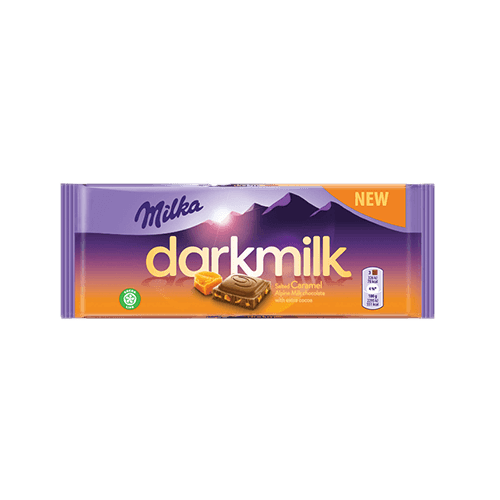 Milka dark milk caramel salé 85g