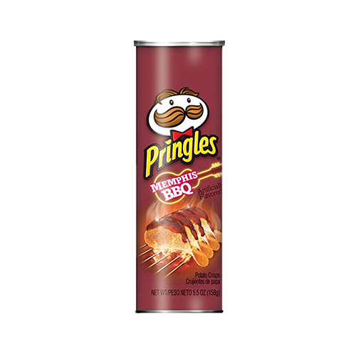 Pringles memphis bbq chips 158g