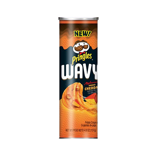 Pringles wavy cheddar fumé 137g