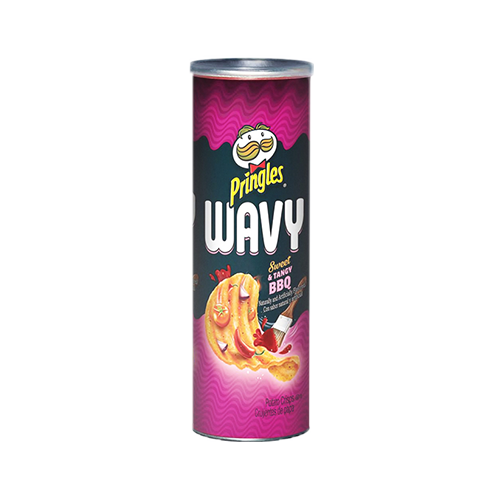 Pringles wavy sauce bbq sweet and tangy 137g