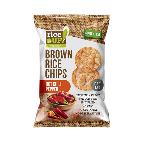 Rice up! brown rice chips hot chili pepper 60g