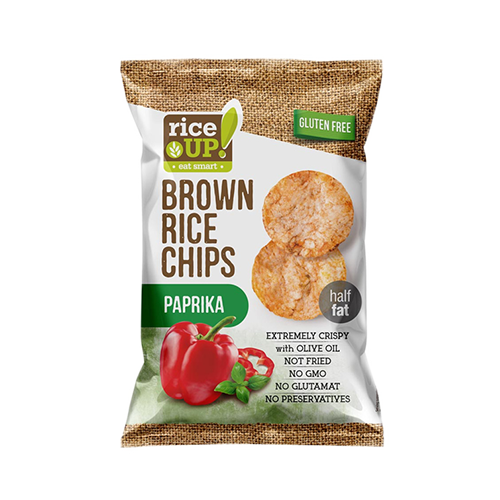 Rice up! brown rice chips paprika 60g