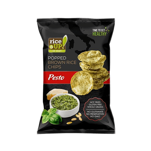 Rice up! brown rice chips pesto 60g