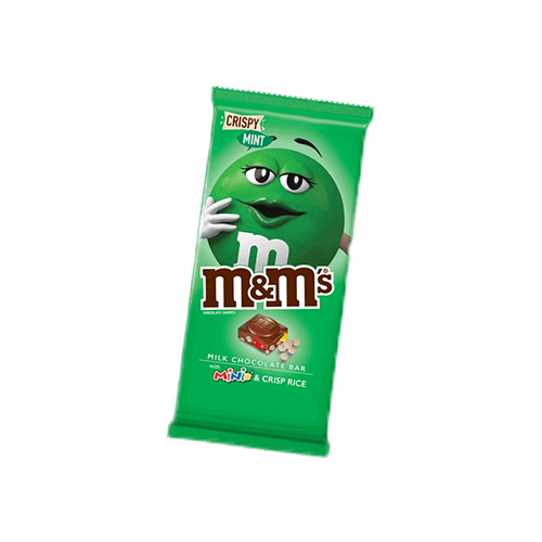 Tablette de chocolat m&m's au riz soufflé 107g